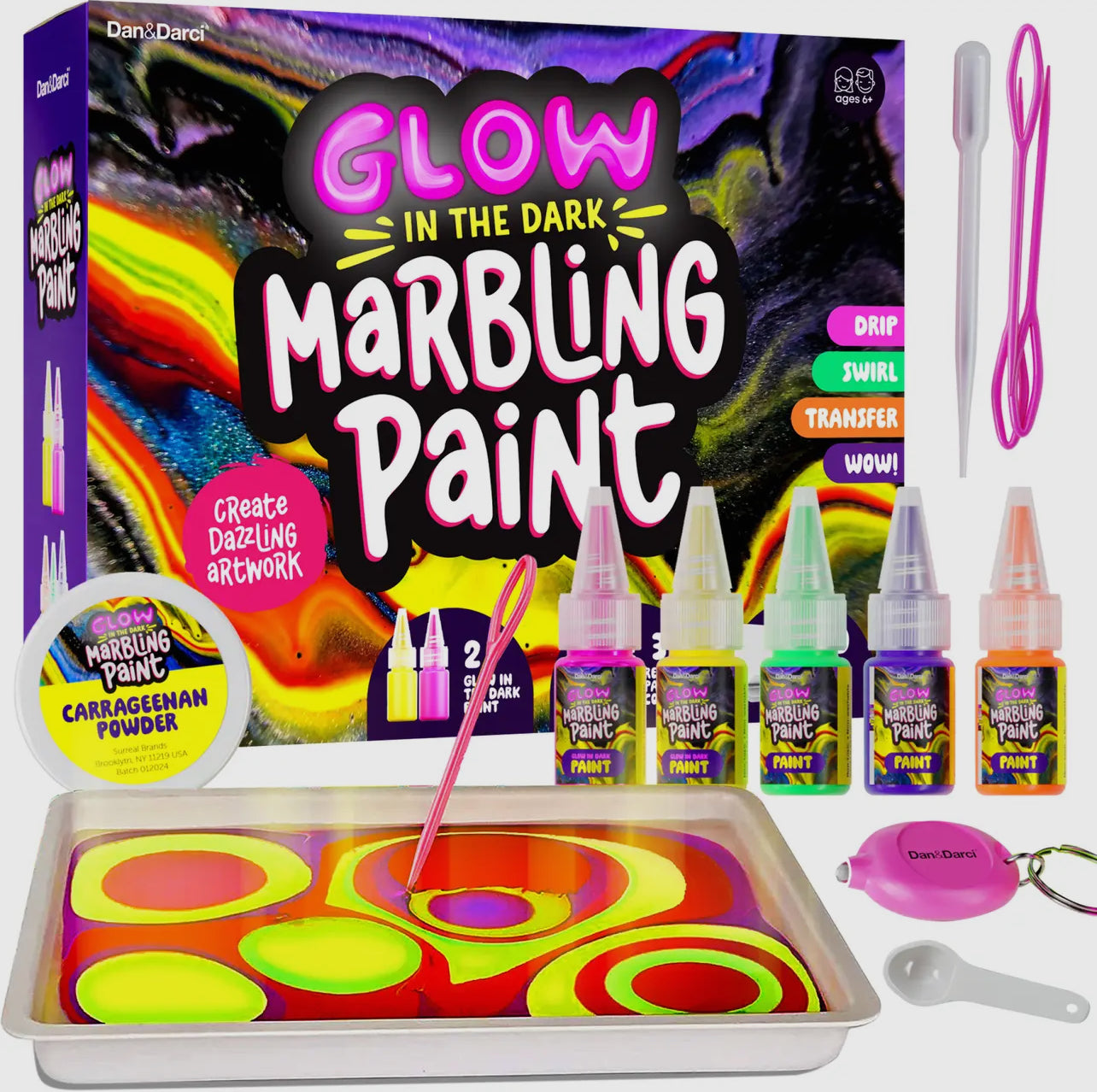 Glow in The Dark Marble Paint Kit