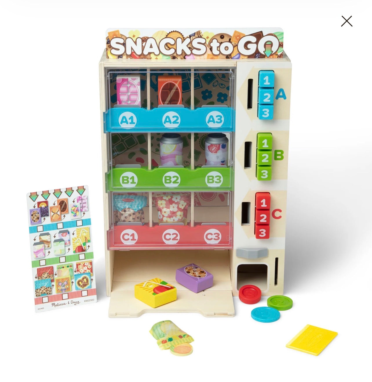 Sort, Stock, Select Wooden Vending Machine Play Set