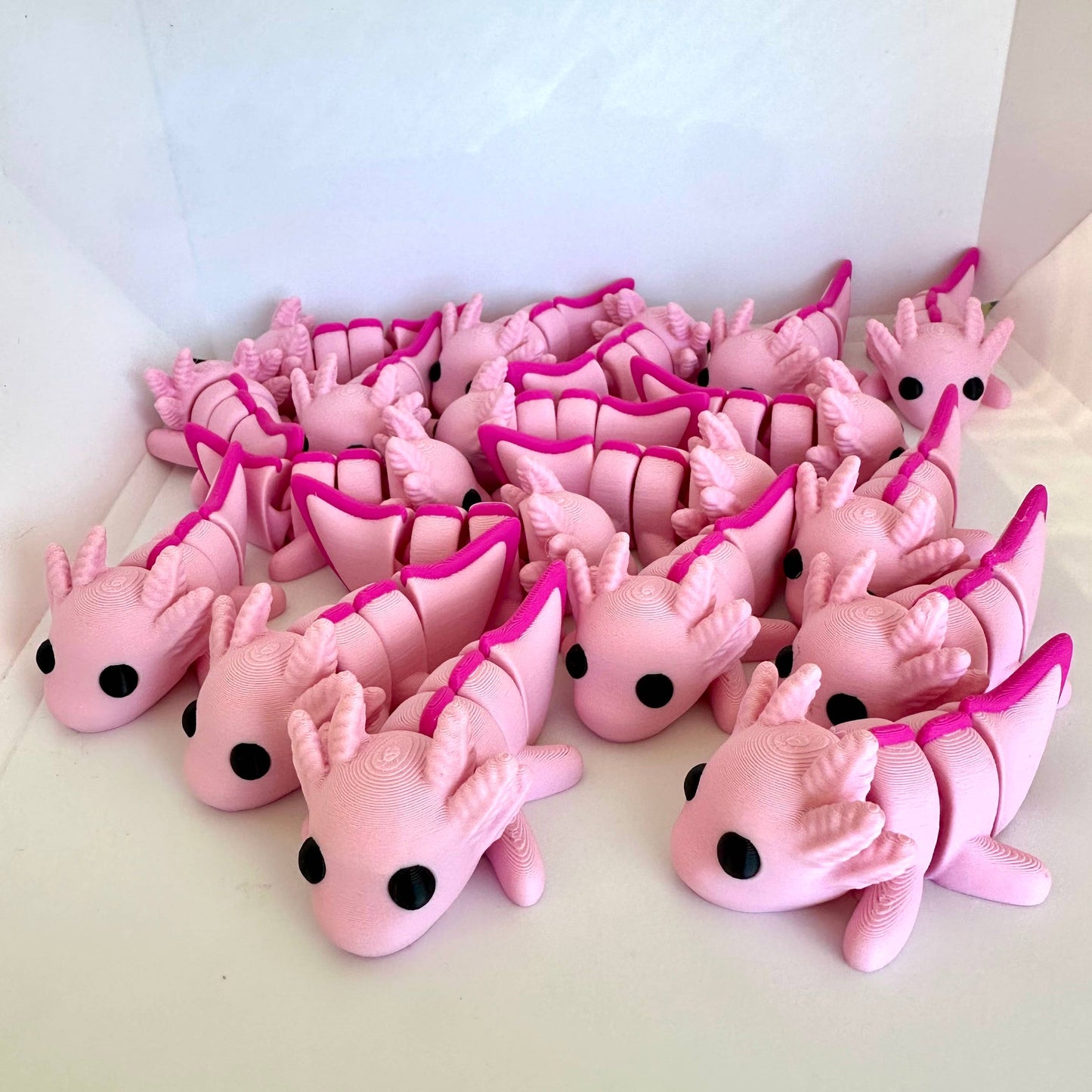 3D Printed Articulating Baby Axolotls: XS