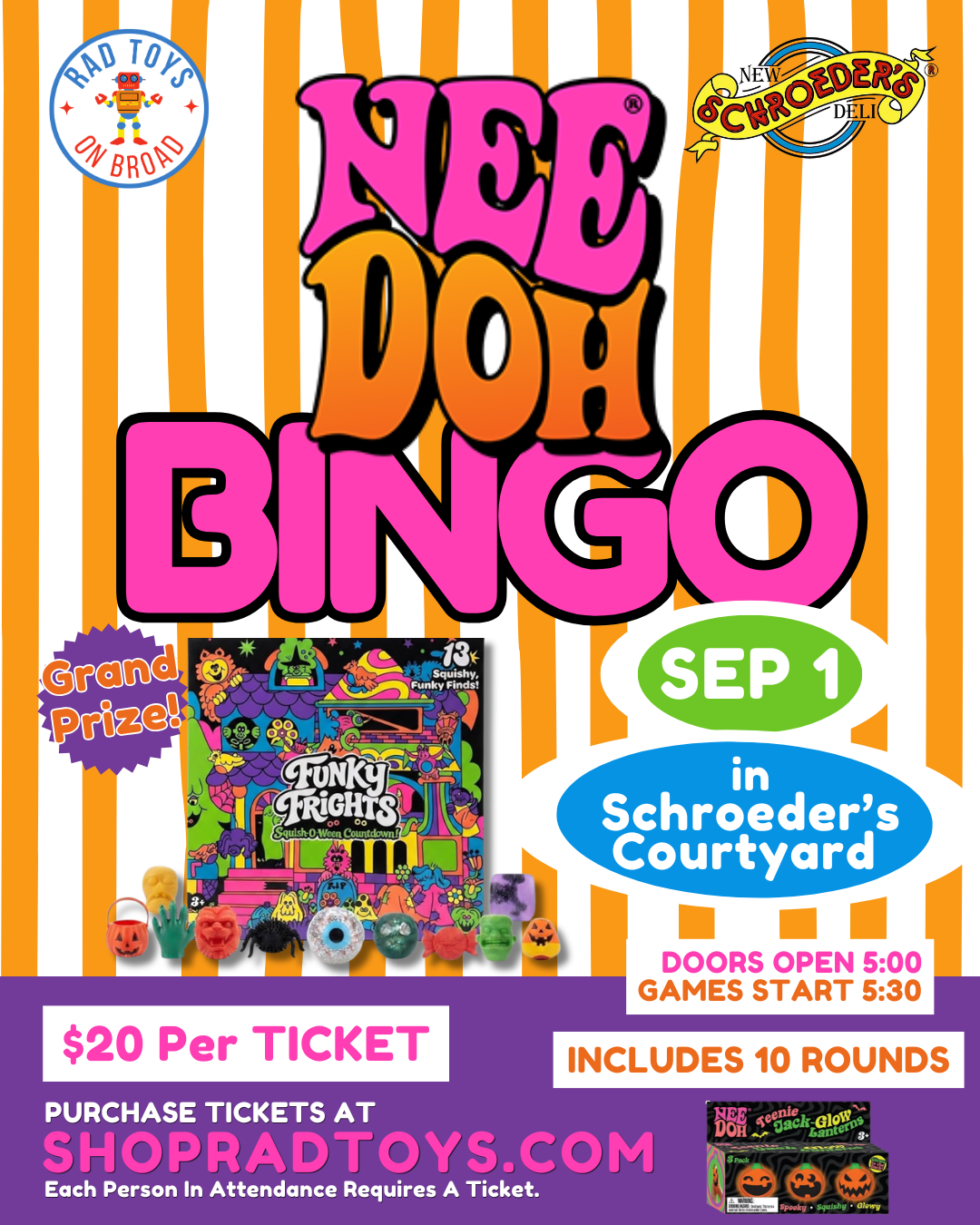 NeeDoh Bingo Night @ Schroeder’s