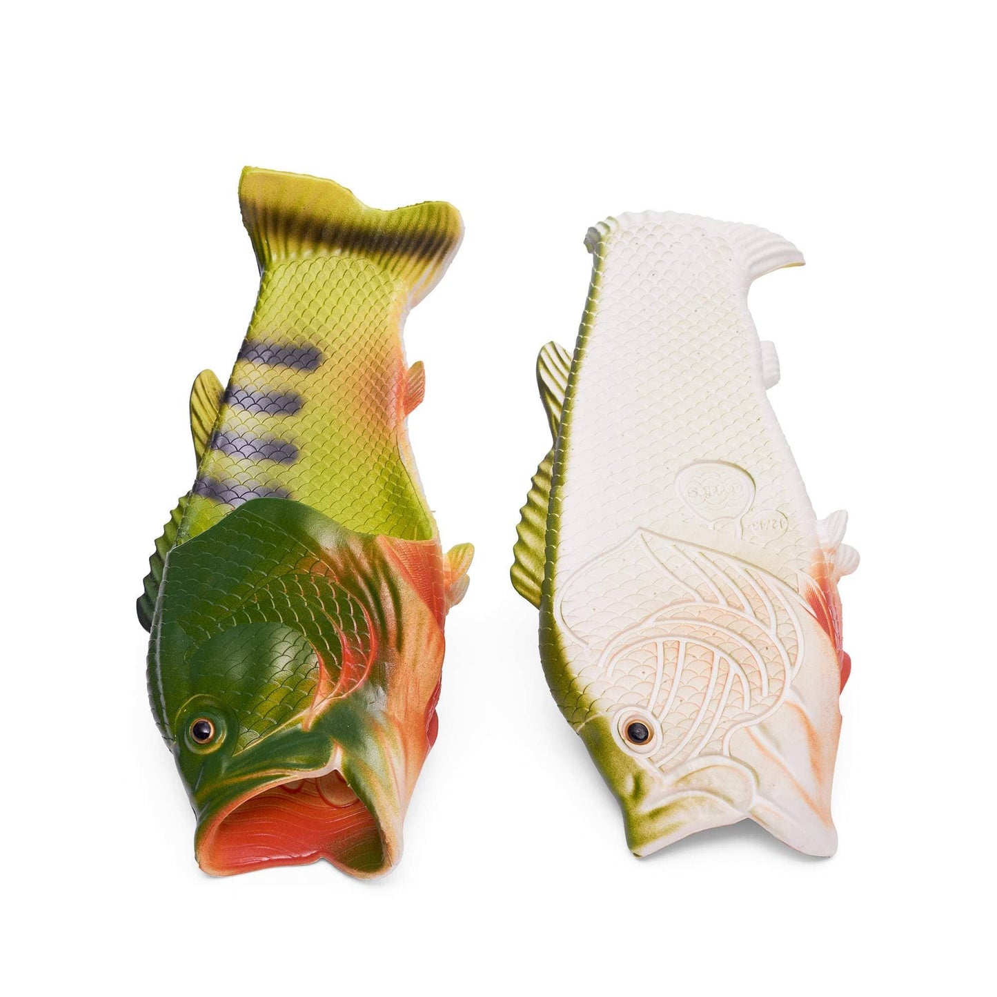 Coddies Fish Flip Flops | Bass Fish Slippers, Fish Shoes: Blue Tuna / 12-13 Men