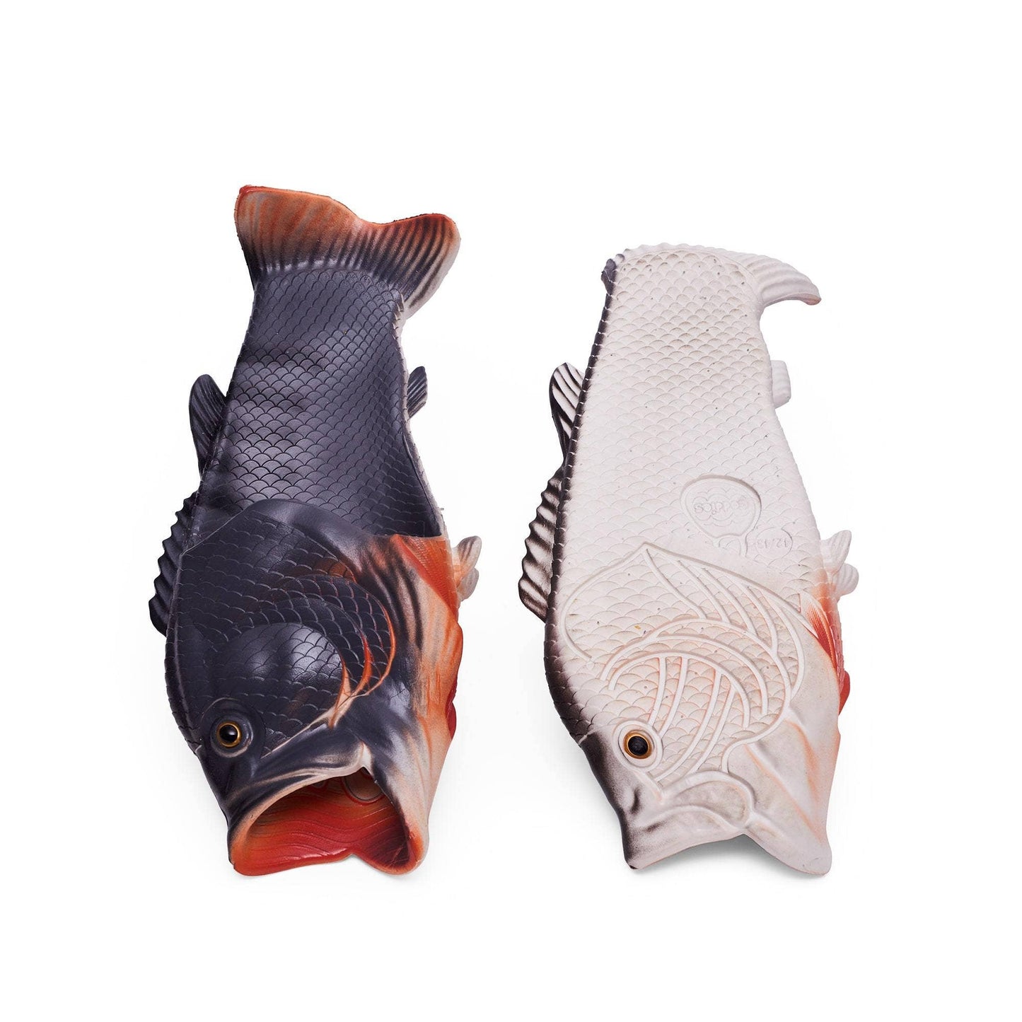Coddies Fish Flip Flops | Bass Fish Slippers, Fish Shoes: Green Bass / 9-10 Men | 10-11 Women
