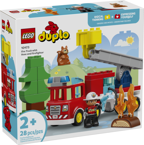 10473 Fire Truck with Hose and Fire Fighter