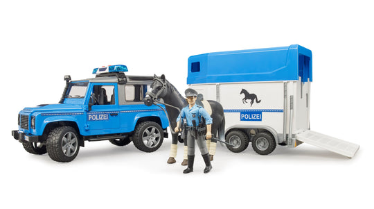 Land Rover Police w Plicem Horse Trailer, Horse + L/S Module