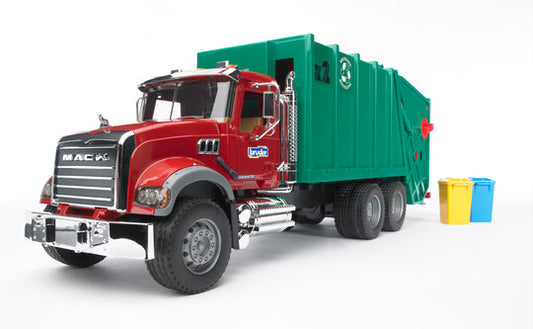 MACK Granite Garbage truck (ruby red-green)