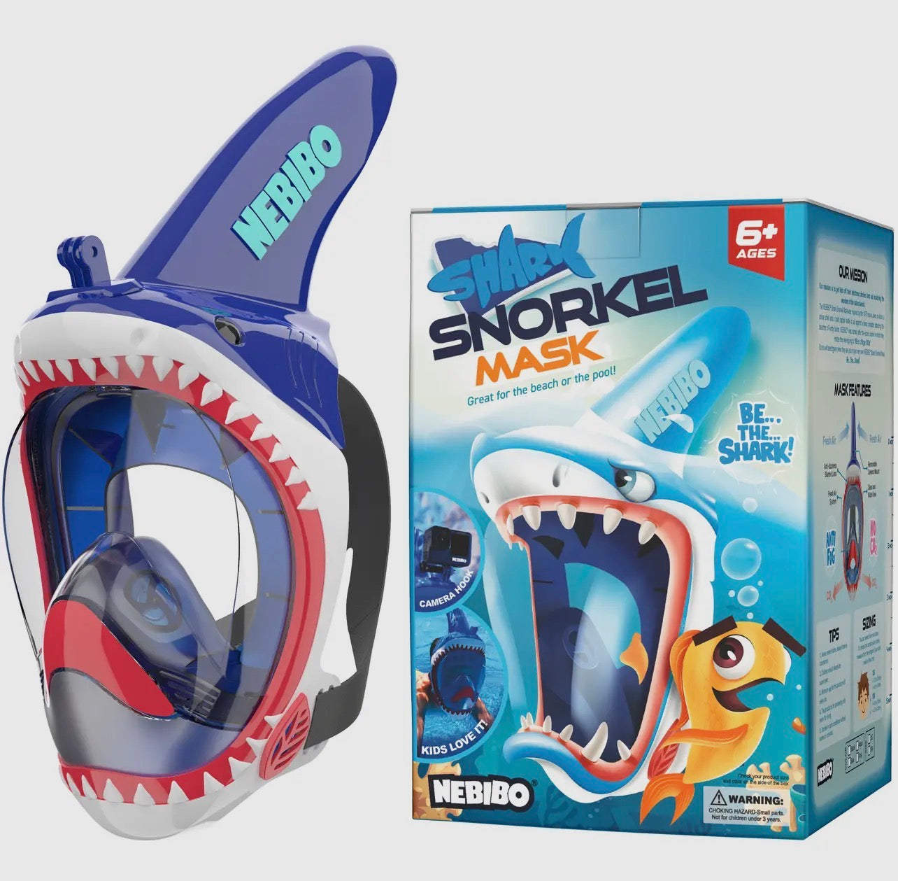 Shark Snorkel Mask blue