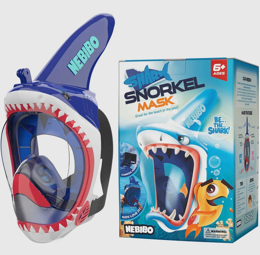 Shark Snorkel Mask blue
