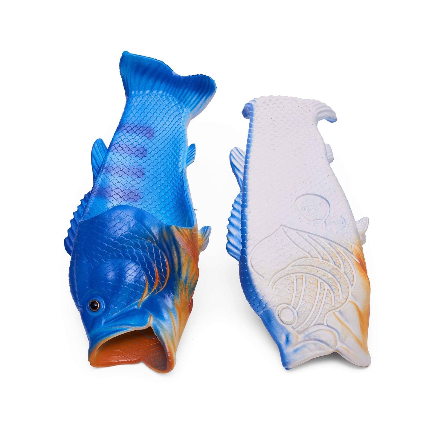 Coddies Fish Flip Flops | Bass Fish Slippers, Fish Shoes: Green Bass / 9-10 Men | 10-11 Women