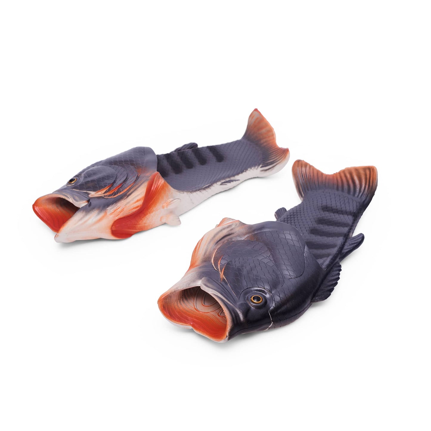 Coddies Fish Flip Flops | Bass Fish Slippers, Fish Shoes: Green Bass / 9-10 Men | 10-11 Women