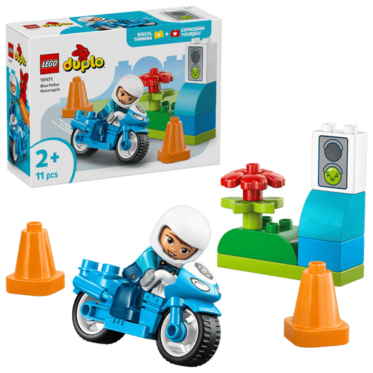 10471 Blue Police Motorcycle