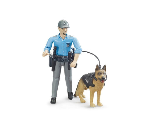 62150 bworld Policeman with dog