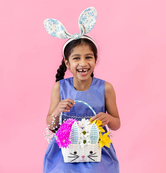 Pierre Recycled Paper Bunny Shaped Basket | Easter Basket |