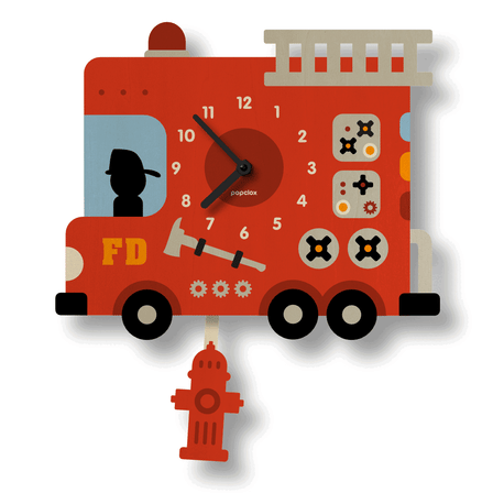 Fire Truck Pendulum Clock