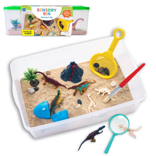 Creativity for Kids - Sensory Bin Dinosaur Dig