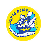 Way to Motor, Old Shoe scent Retro Scratch 'n Sniff Stinky Stickers®